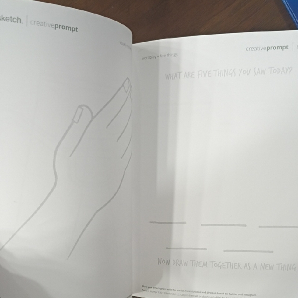 Creative Prompts Notebook - Cream - Picture 3 of 5